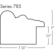 This 1-1/4 " ornate frame features an intricate small floral compo design in a rich matte black finish. Its elegant detailing and classic profile bring a refined, timeless touch that beautifully complements both contemporary and traditional artworks.